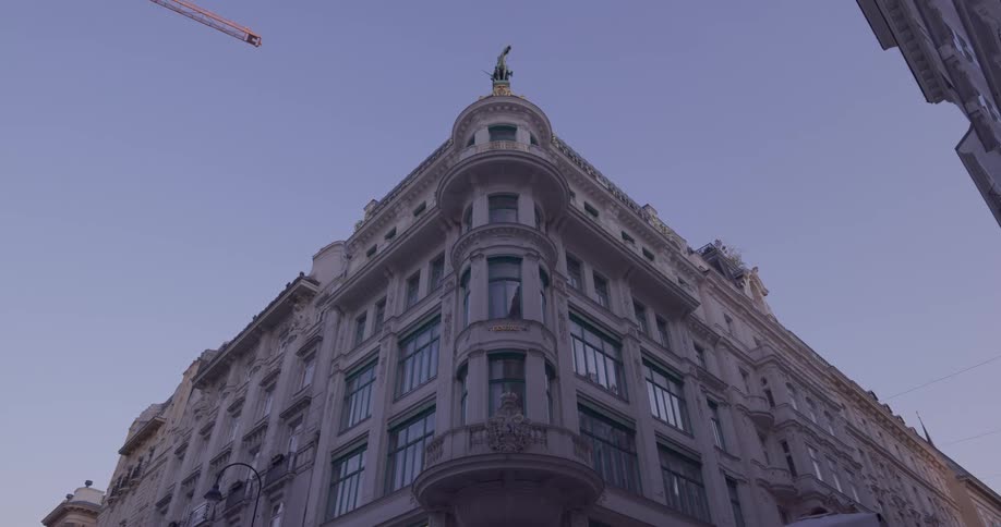 A large building with sculptures on it