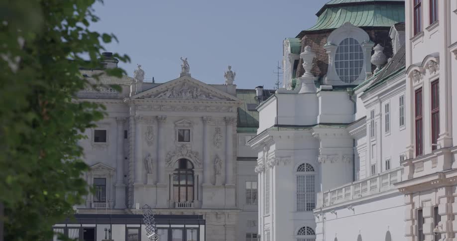 Ornate old buildings on a sunny summer day