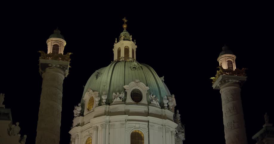 Static shot of a dome tower