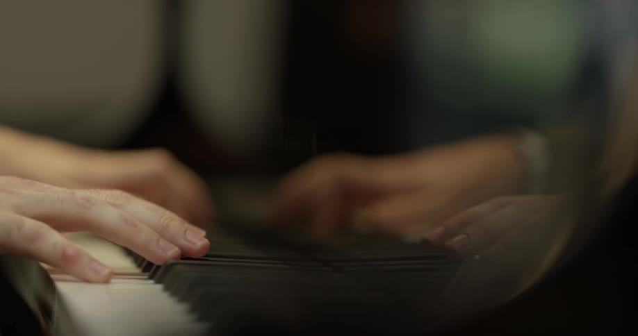 A man playing piano