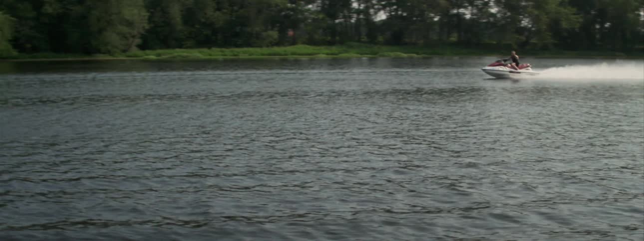A person riding a jet ski