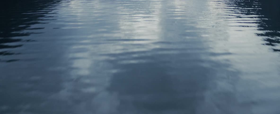 An aerial view of rippling water