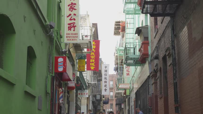 Shop and stores signs in chinatown