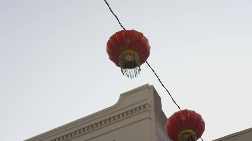 A close up of chinese lamps