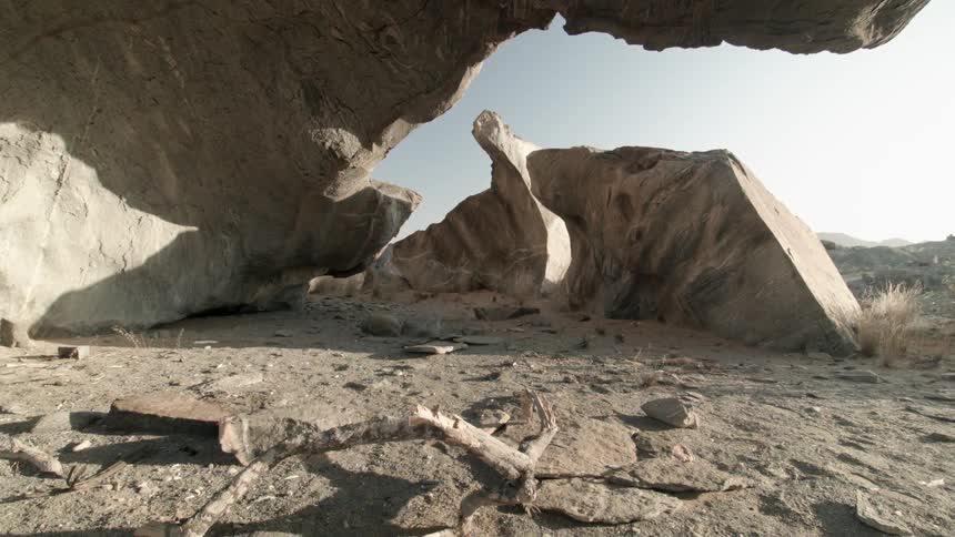 Rock formations in the desert of Namibia in Africa