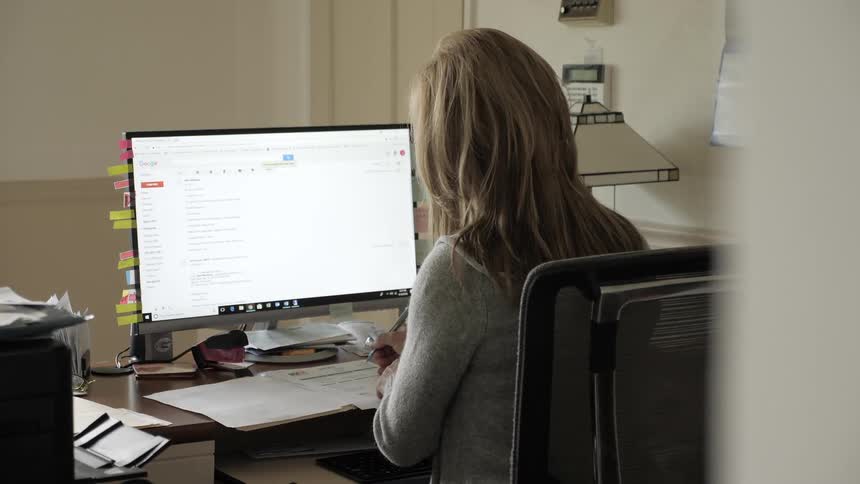 Girl sitting at a desk