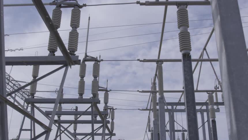 Close up of power lines