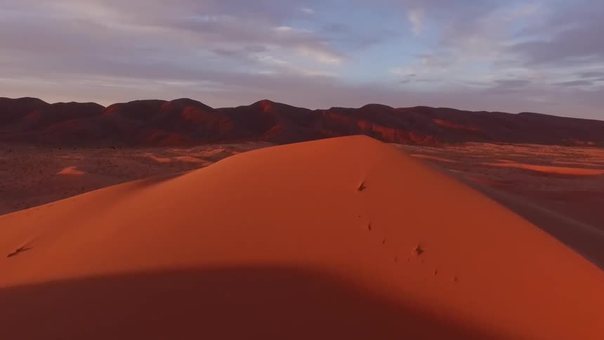 Overhead view of a sunny desert