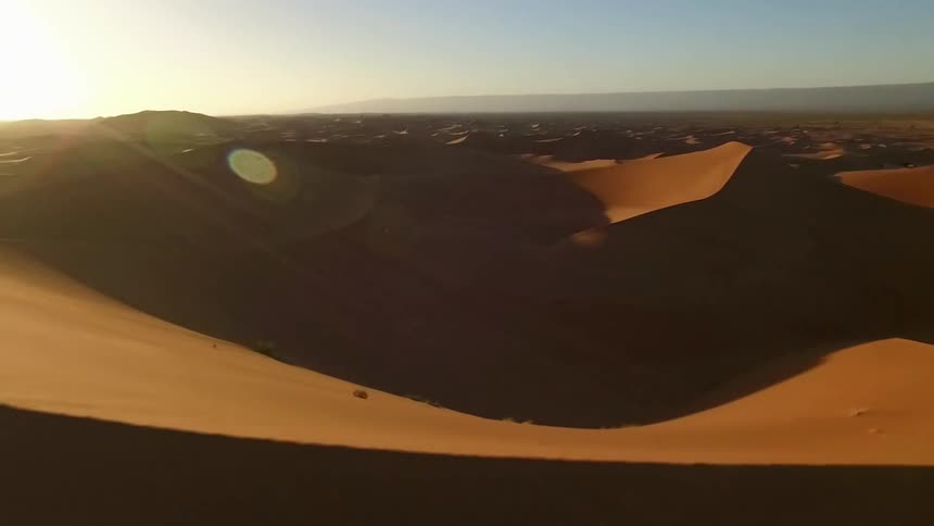 Aerial view of sand dunes