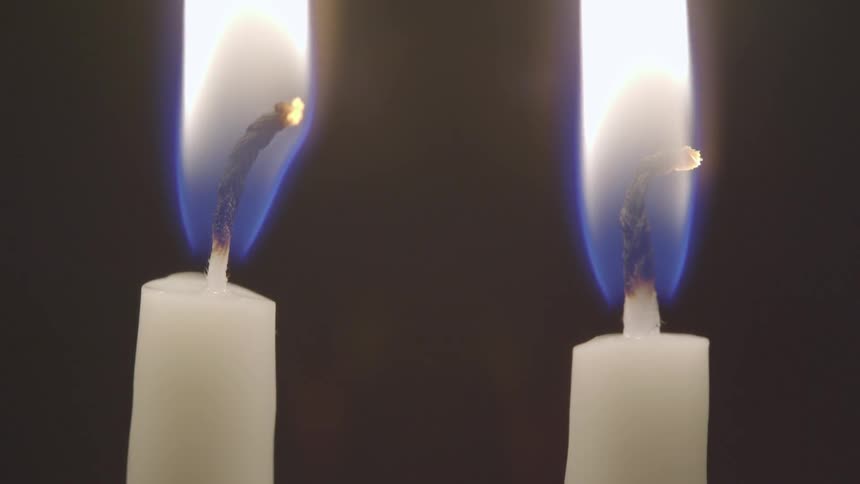 Candles wicks burning