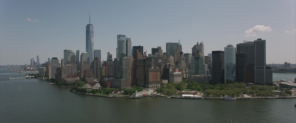 Aerial view of downtown new york