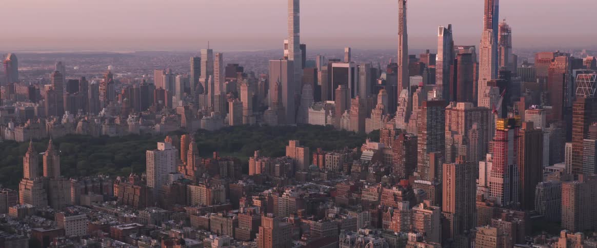 Aerial view of central park in manhattan new york city