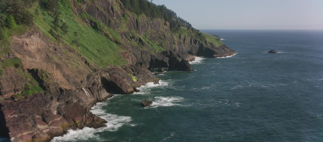 A sheer coastline during the day