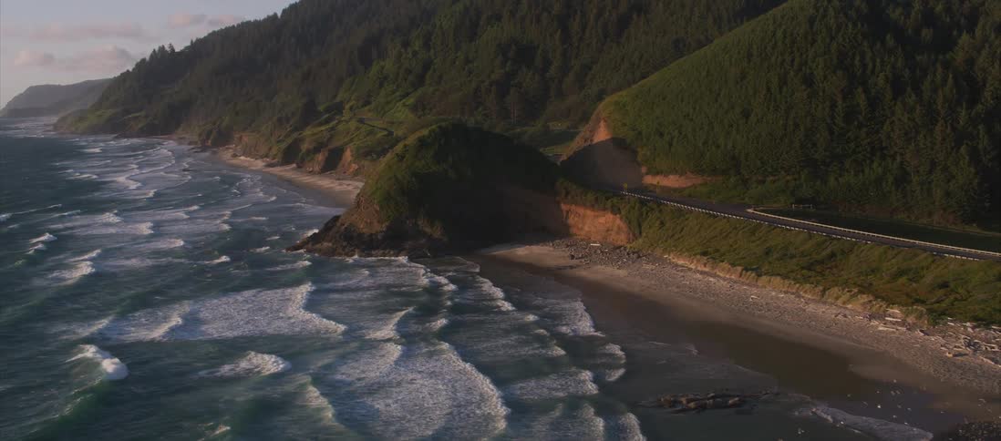 An aerial shot of a bridge