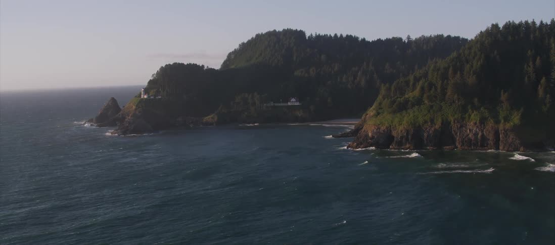 Aerial view of cliffs on a coastal area