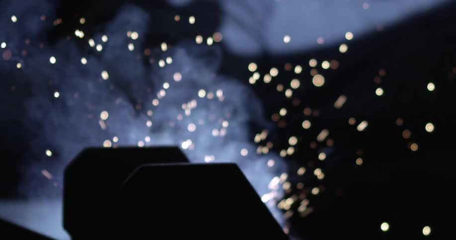 A person welding