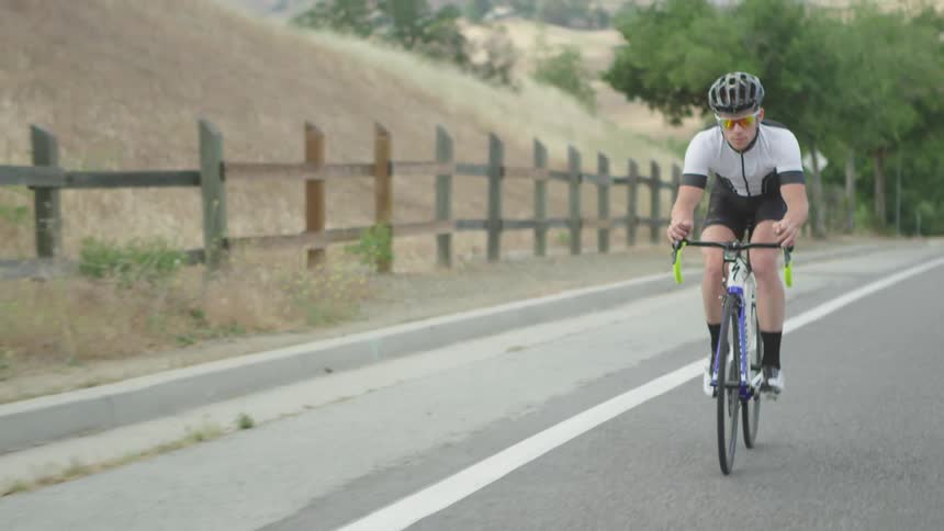 A person riding a bike