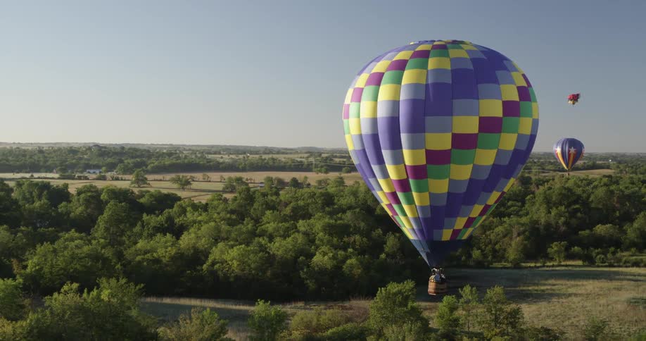 A hot air balloon in the sky