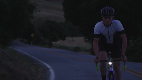 A person riding a bike
