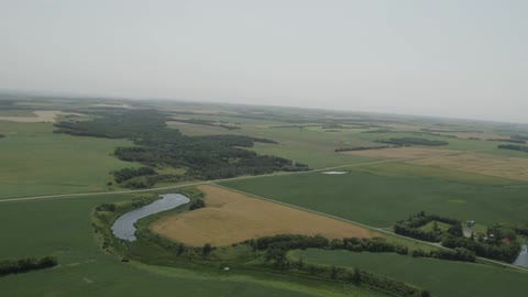 Aerial view of farmland