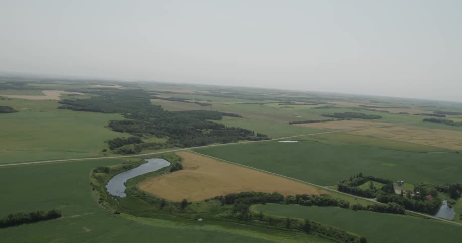 Aerial view of farmland