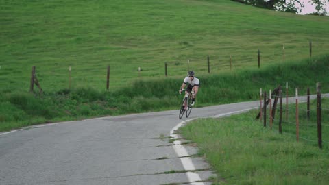 A person riding a bike