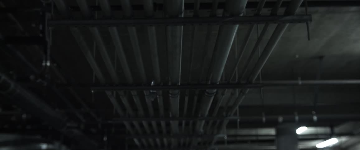 Pipes attached to the ceiling