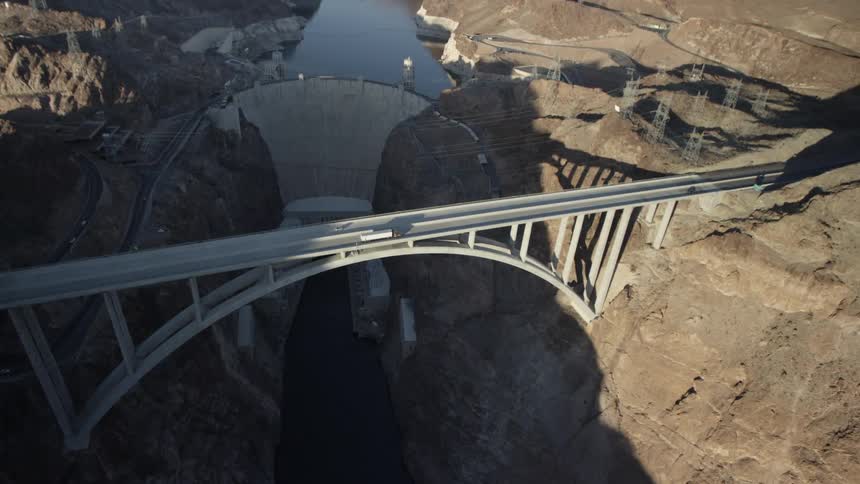 Aerial view of a bridge