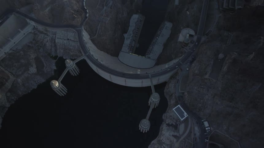 Aerial view of a dam