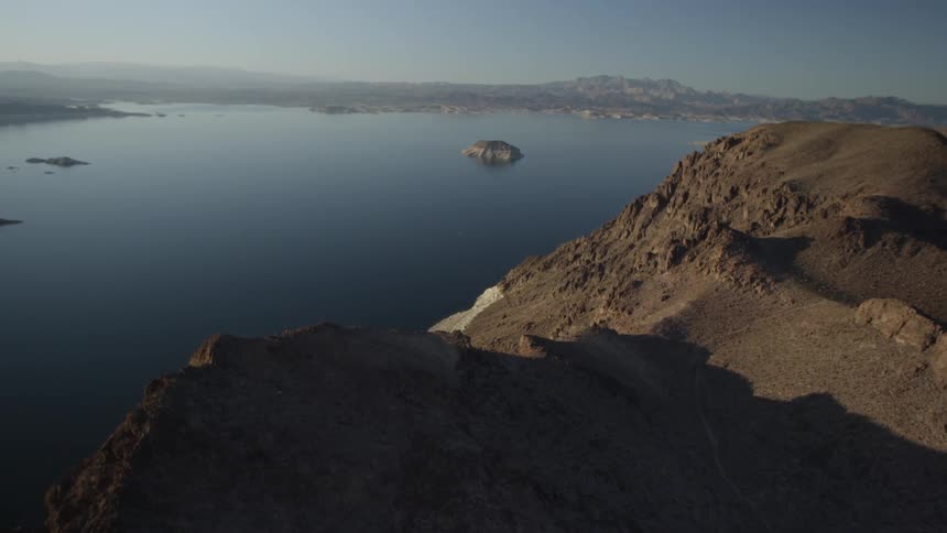 Aerial view of a mountain range