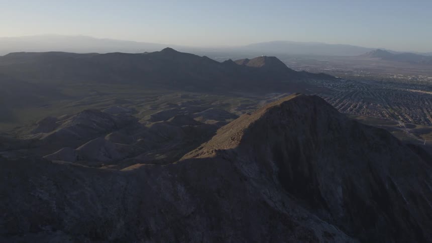 Several mountain ranges are near a city