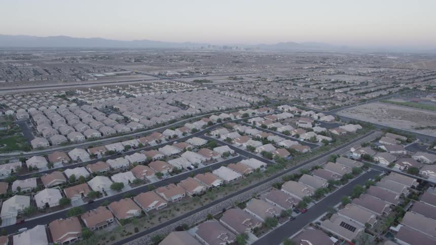 Neighborhoods are seen from above