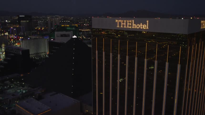 Las vegas at night from above