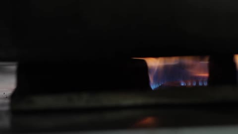 A stove top fire