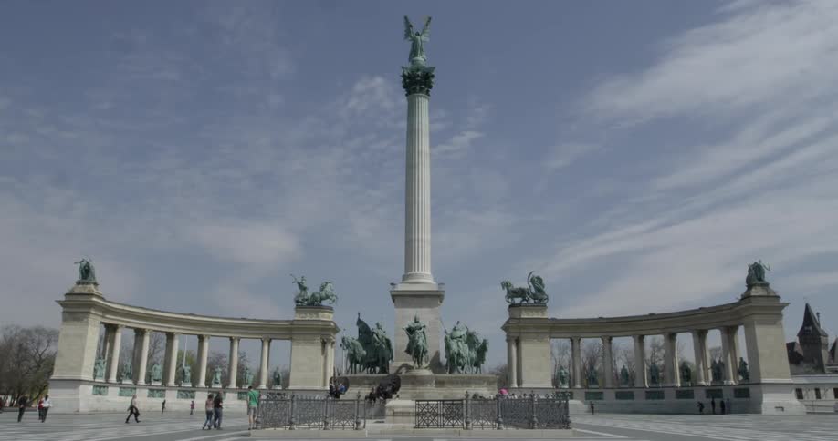 A scenery of tall white monument