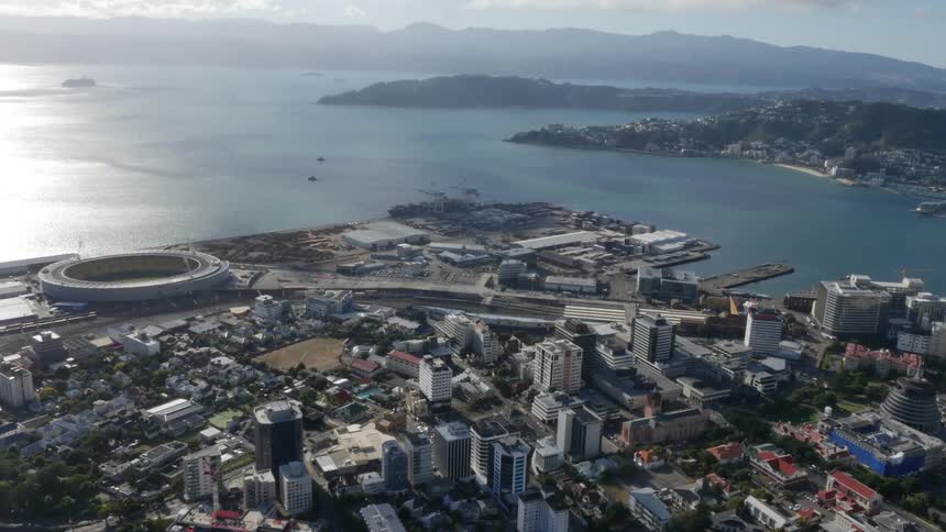 An aerial scenery of a metropolitan city