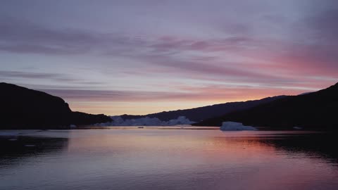 A lake at dusk
