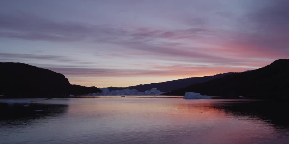 A lake at dusk