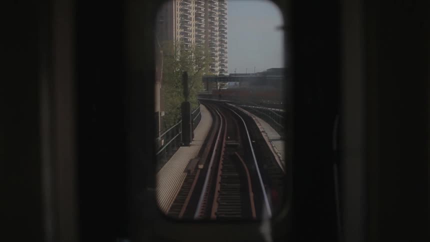 View from the back of a train