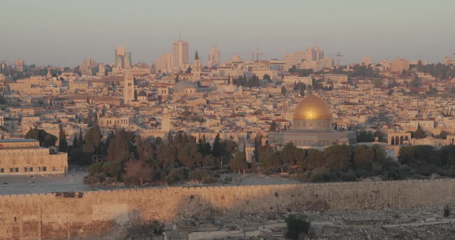 The sun shines on a city