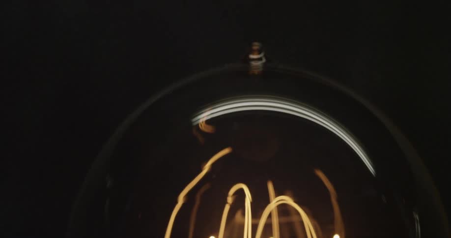 A light bulb illuminates