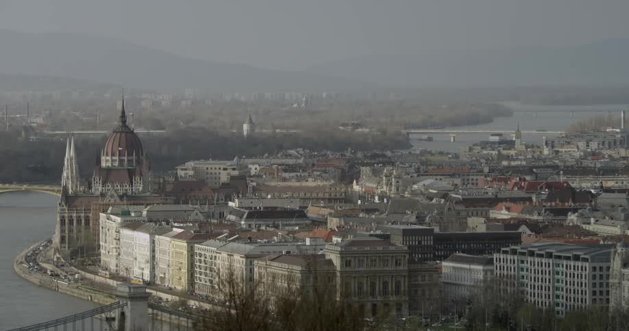 A city in the fog