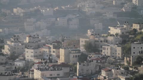 The buildings sit close together