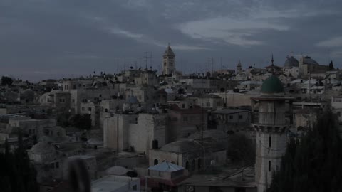 View of city on a very overcast day