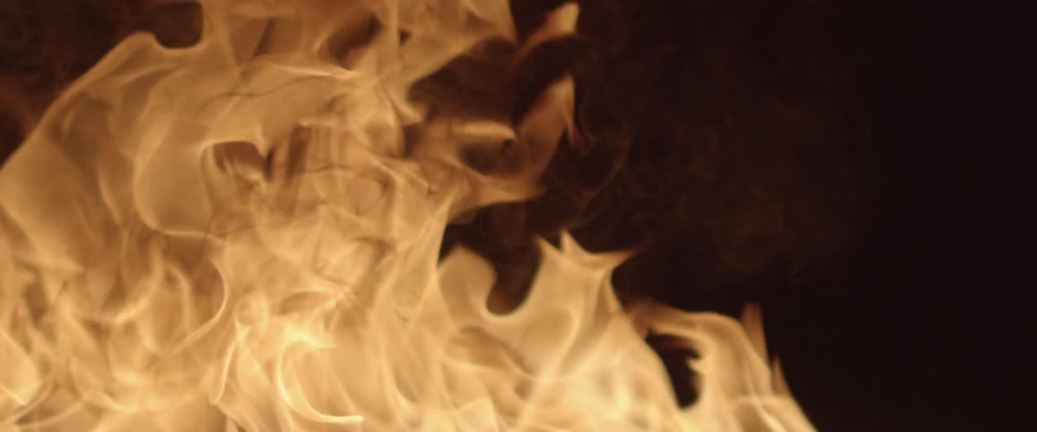 Close up of flames from a fire