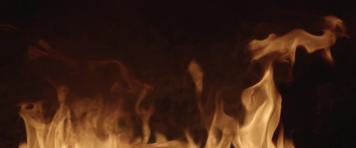 Flames against the night sky