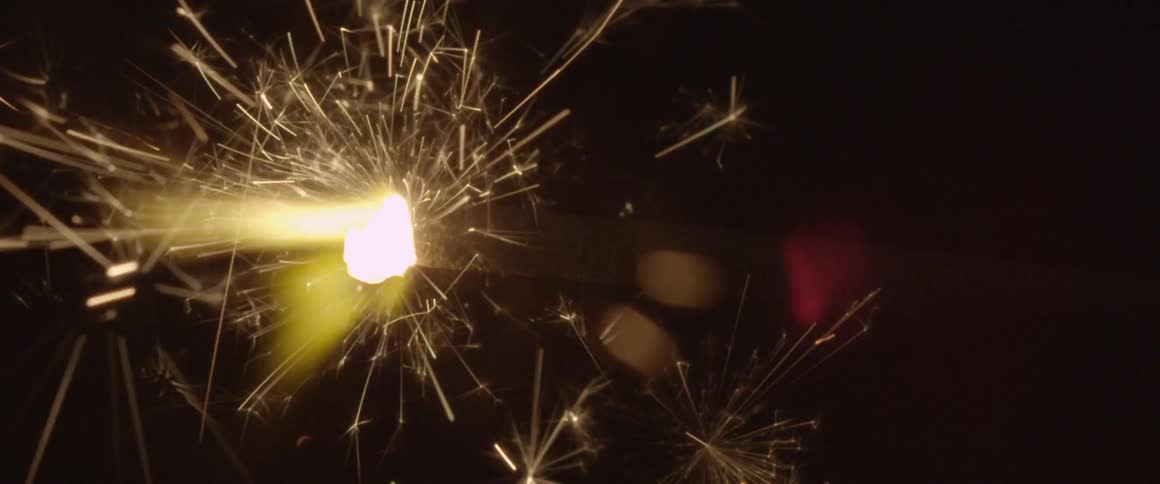 Close up of a burning sparkler