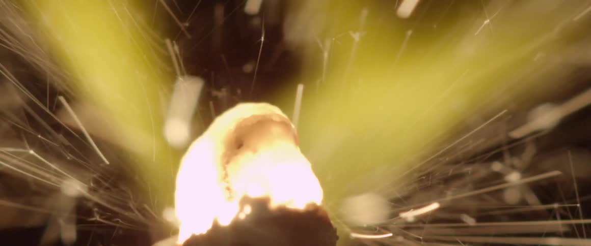 Up Close view of a sparkler