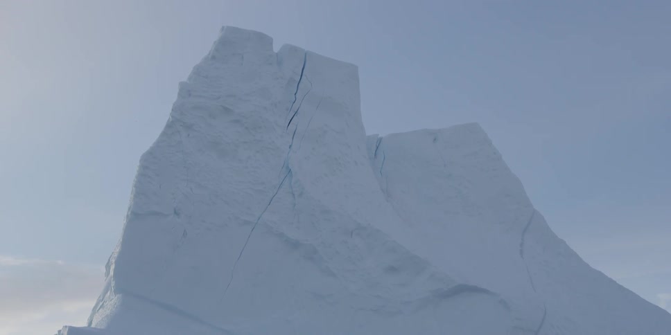 A glacier extends into the sky