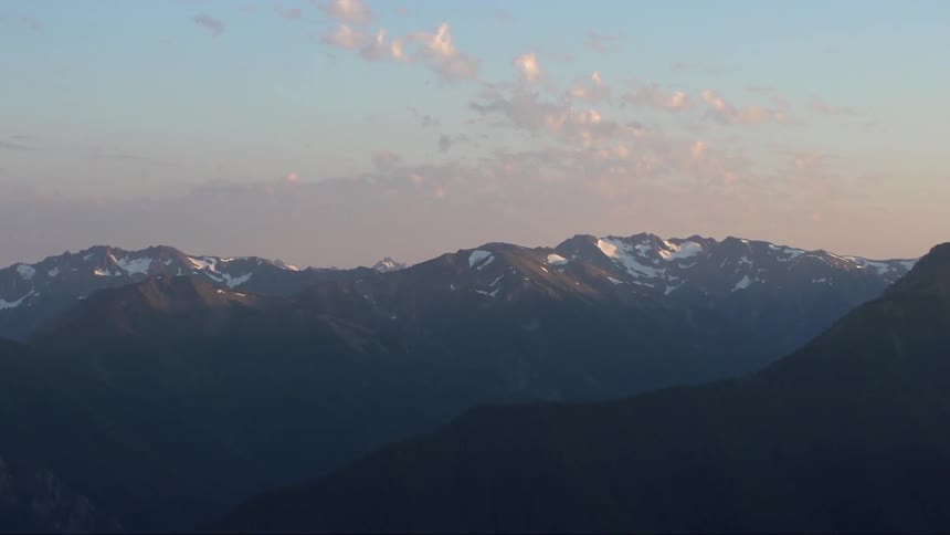 A lonely snow covered mountain